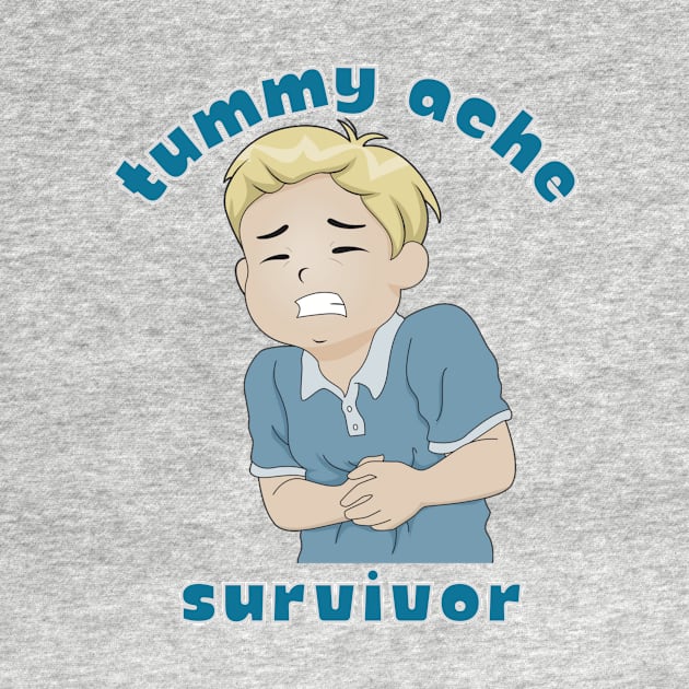 Tummy Ache Survivor 80s retro boy by WearablePSA